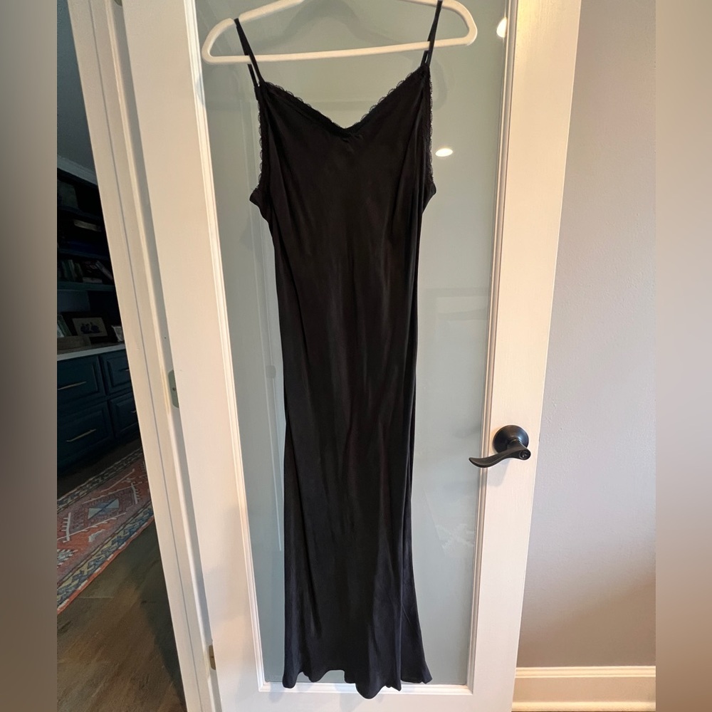 Cotton On Black Lace Trim Slip Dress ~size 10 - Picture 7 of 12